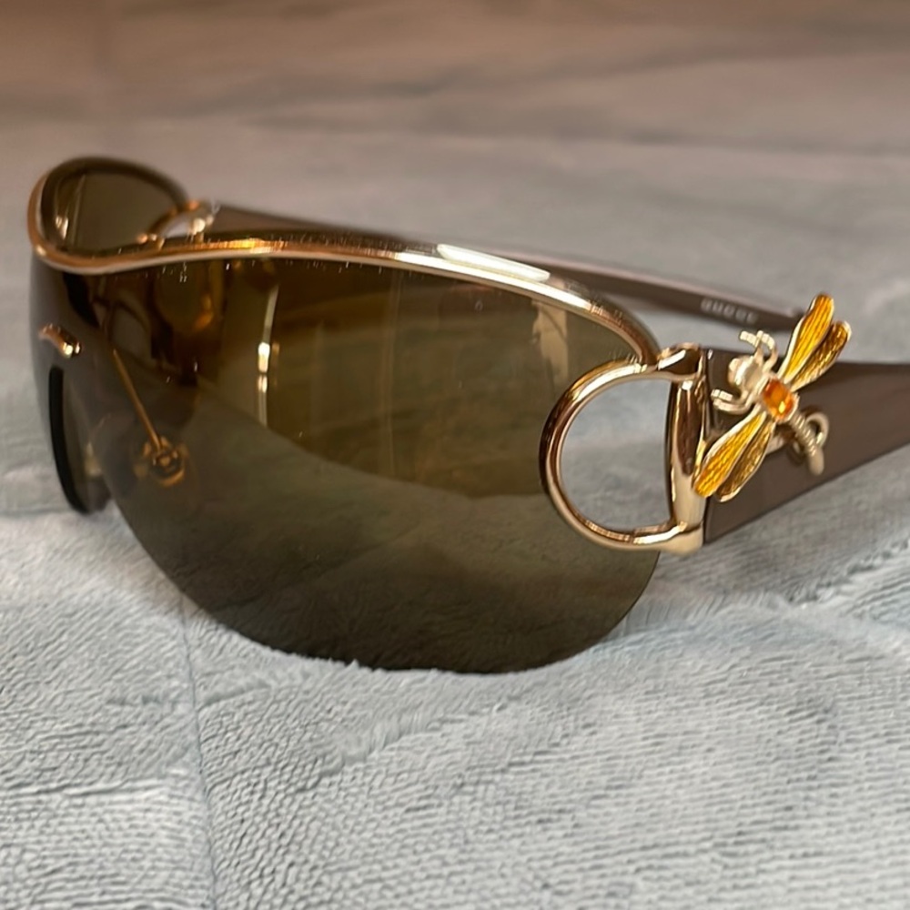 Gucci Dragonfly Shield Sunglasses